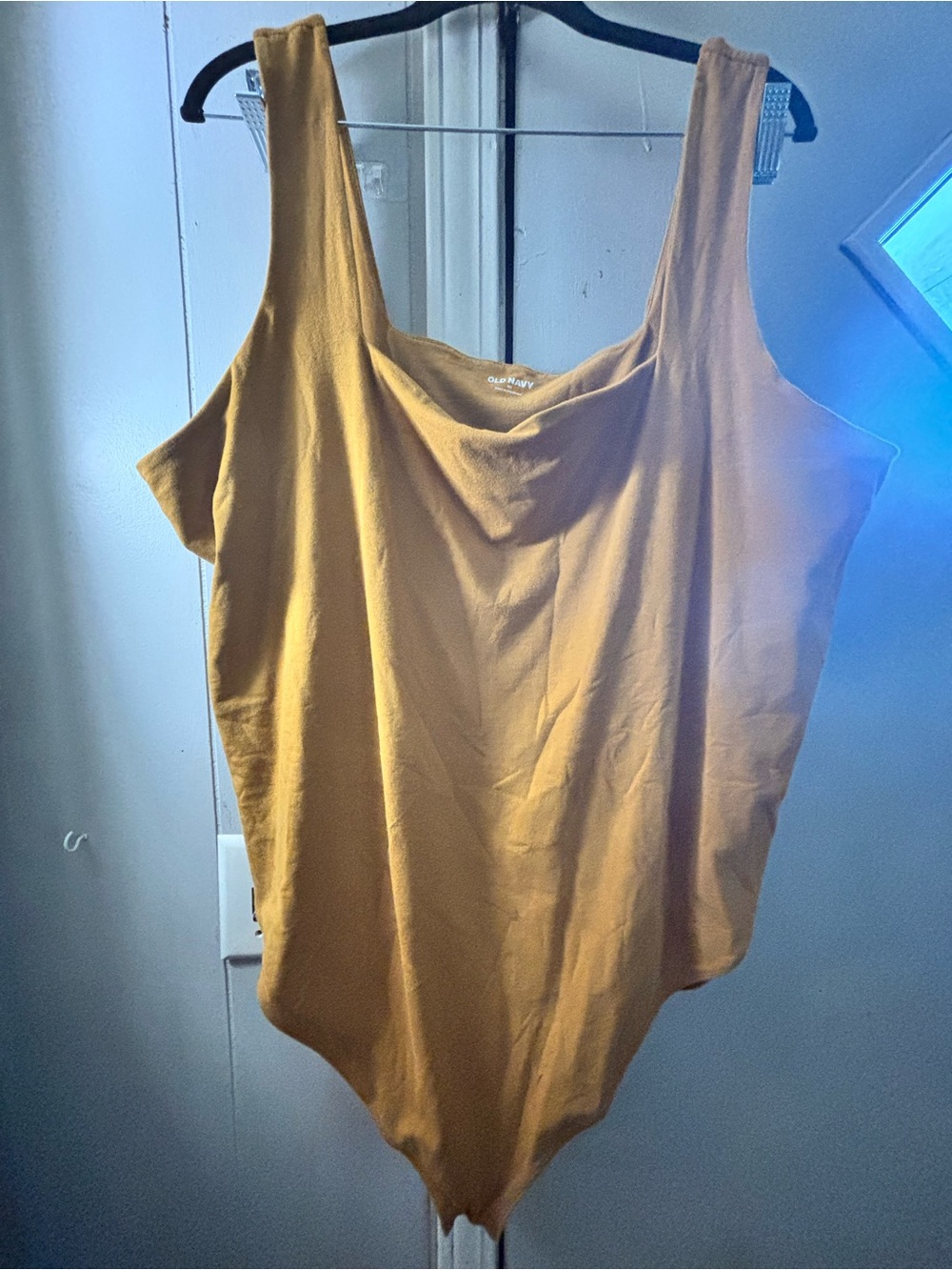 Old Navy Women's Mustard Tank Bodysuit - Sleeveless Scoop Neck